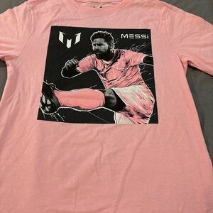 Messi Pink Graphic Kids T-Shirt